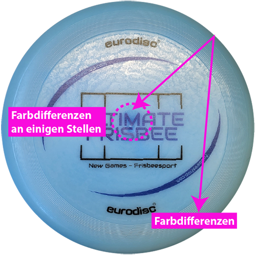 eurodisc® 175g Ultimate Frisbee Bio New Games mit Farbmängeln 10er Set